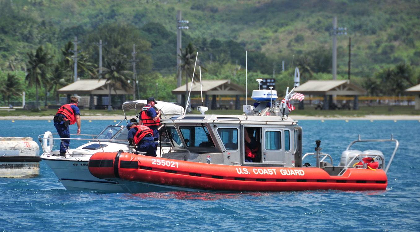 This is an image of a United States Coast Guard vessel around the Mariana Islands.